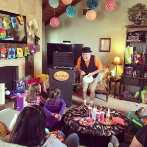 birthday party with magician